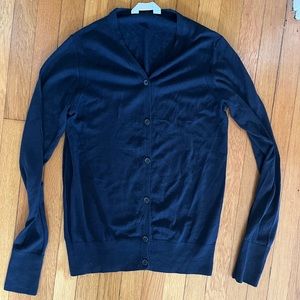 Navy merino cardigan